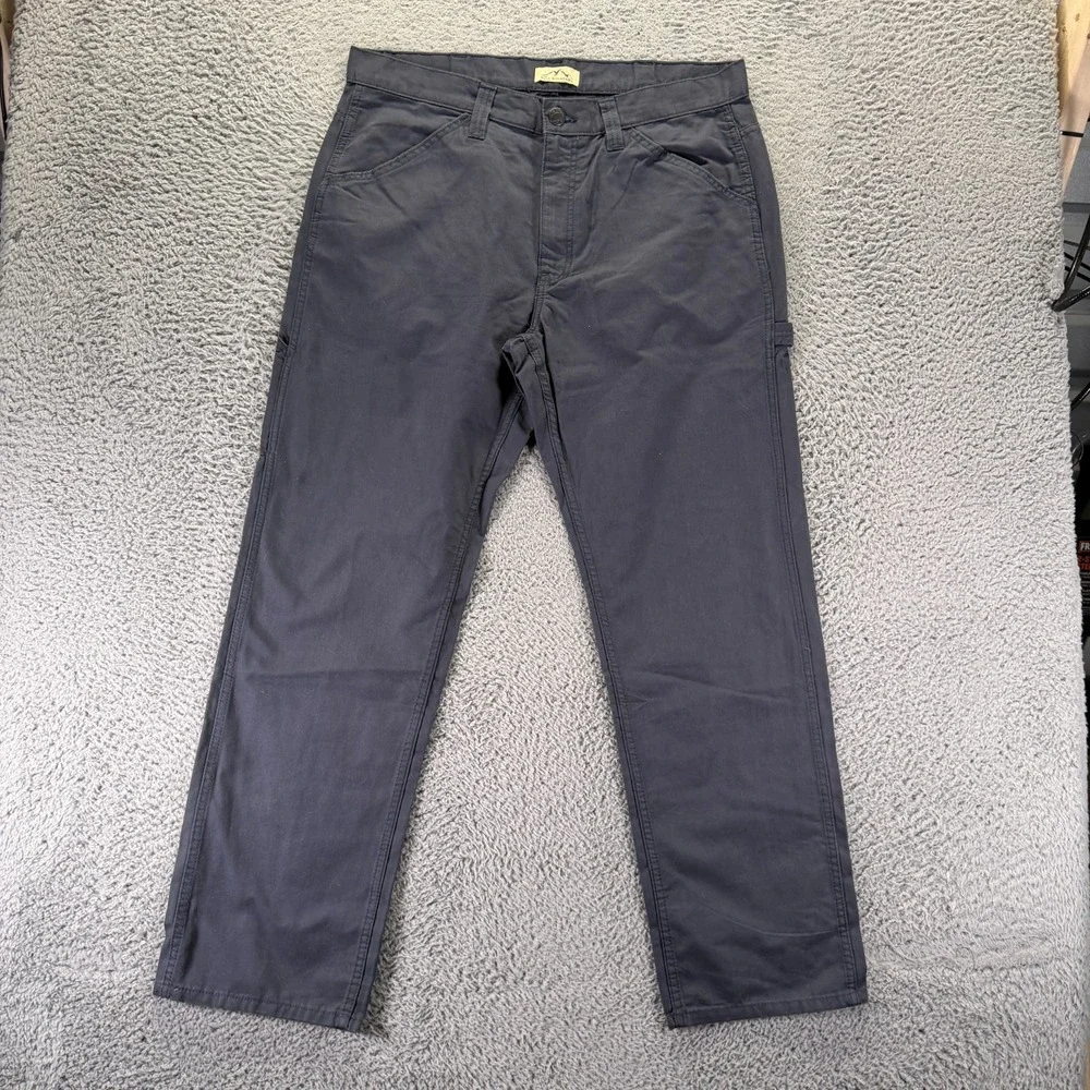 Blue Mountain Pant Mens 36x32 Blue Cotton Canvas Carpenter Straight Leg Workwear
